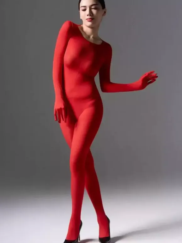 Silk Velvet Zentai Womens Velvet Tights Bodysuit 6 Color Options Plush Stretch Jumpsuit