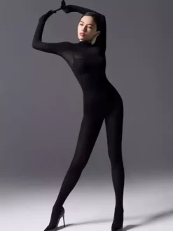 Silk Velvet Zentai Womens Velvet Tights Bodysuit 6 Color Options Plush Stretch Jumpsuit