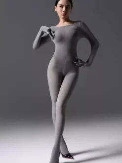 Silk Velvet Zentai Womens Velvet Tights Bodysuit 6 Color Options Plush Stretch Jumpsuit