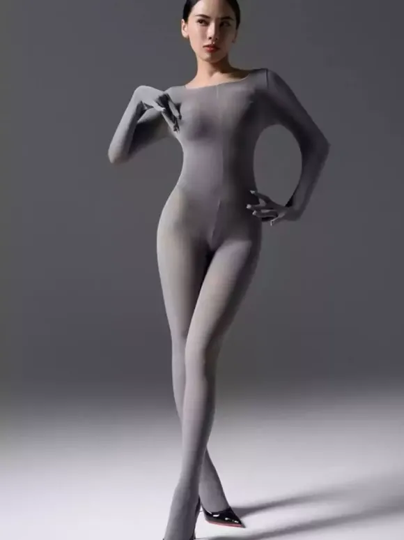 Silk Velvet Zentai Womens Velvet Tights Bodysuit 6 Color Options Plush Stretch Jumpsuit