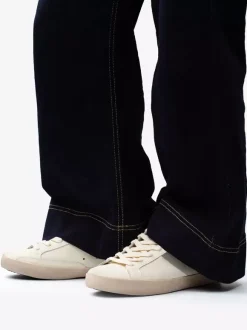 Silver Lace Up Skate Sneakers For Women