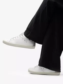 Silver Lace Up Skate Sneakers For Women