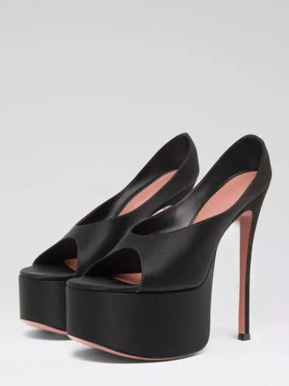 Silver High Heels Women's Platform Peep Toe Stiletto Heel Sexy Pumps