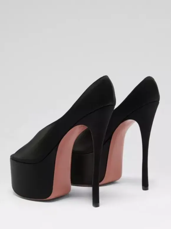 Silver High Heels Women's Platform Peep Toe Stiletto Heel Sexy Pumps
