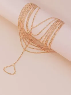 Simple Foot Chain Layered Loop Link Beach Vacation Foot Chains