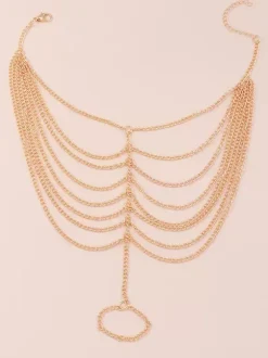 Simple Foot Chain Layered Loop Link Beach Vacation Foot Chains