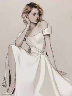 Simple Wedding Dress Ball Gown Designed Neckline Sleeveless Pearls 20cm Bridal Gowns