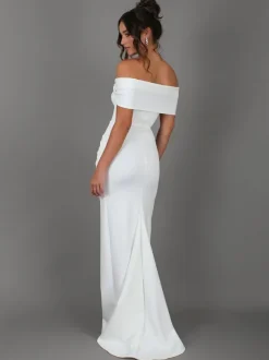 Simple Wedding Dress Satin Fabric Strapless Sleeveless Pleated Mermaid Bridal Gowns Free Customization