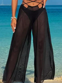 Simple Bikini And Sheer Beach Pants 3 Piece Set For Summer 2026