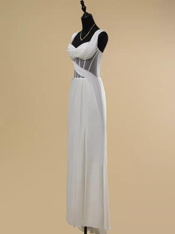 Simple Wedding Dress Ball Gown Sweetheart Neck Sleeveless Cut Out 20cm Bridal Dresses