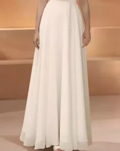 Simple Wedding Dress Lace V-Neck Short Sleeves Lace A-Line Bridal Gowns