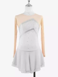 Skating Costume Girls Ladies Professional Figure Skating Competition Dresses Turtleneck Ballerina Outfits