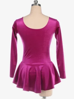 Skating Dress Black Korean Velvet Long Sleeves Dance Costumes
