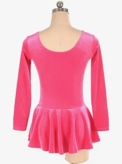Skating Dress Black Korean Velvet Long Sleeves Dance Costumes