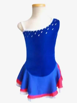 Skating Dress Blue Polyester Dance Costumes