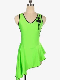 Skating Dress Rose Polyester Bodycon Dance Costumes