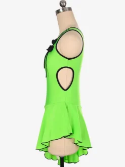 Skating Dress Rose Polyester Bodycon Dance Costumes