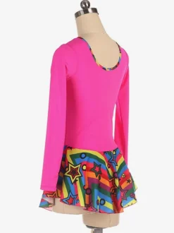 Skating Dress Rose Polyester Dance Costumes