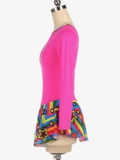 Skating Dress Rose Polyester Dance Costumes