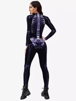 Skeleton Jumpsuit Full-Body Costume Prints For Adults