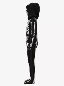 Skeleton Bodysuit Full-Body Costume With Hood For Kids And Adults 3D Bone Print Tight Outfit