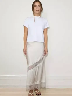 Skirts Apricot Polyester Chic Spring Long Women's Bottoms