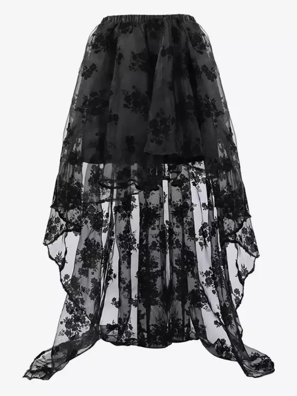 Skirts Black Chic Spring Long Women's Bottoms