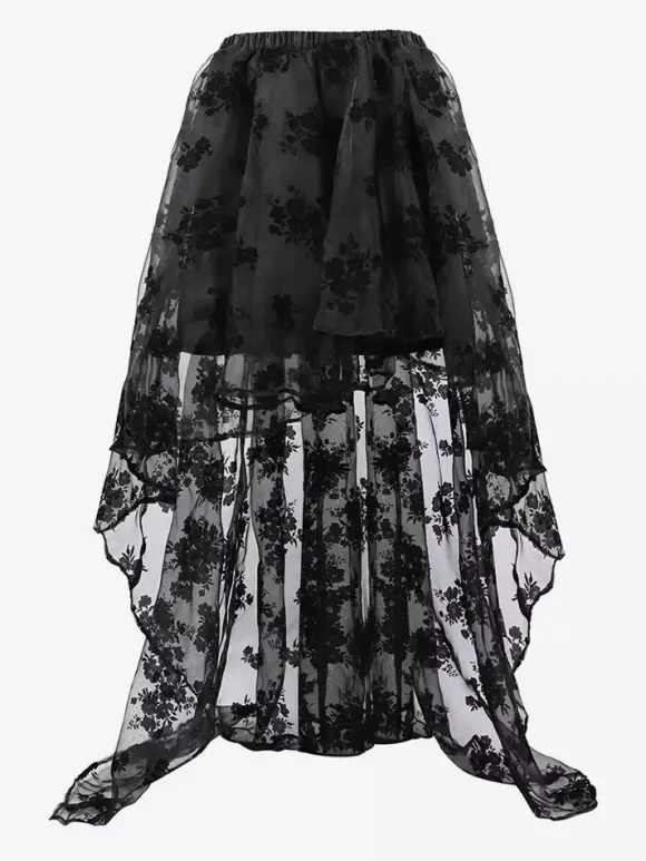 Skirts Black Chic Spring Long Women's Bottoms