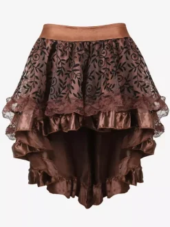 Skirts Black Tulle Raised Waist Sexy Irregular Mini Women's Bottoms