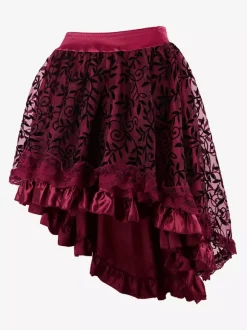 Skirts Black Tulle Raised Waist Sexy Irregular Mini Women's Bottoms