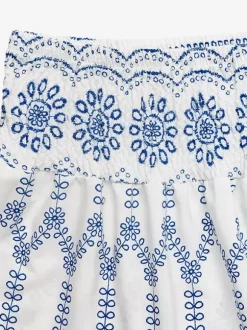Skirts Blue Natural Waist Bohemian Clothes Summer Long Women's Bottoms