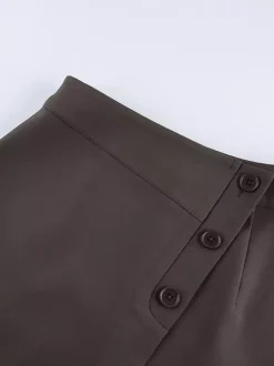 Skirts Brown Summer Mini Women's Bottoms