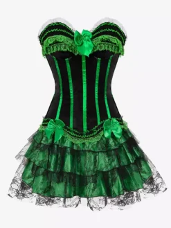 Skirts Green Layered Chic Fall Mini Women's Bottoms