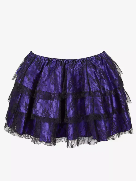 Skirts Green Layered Chic Fall Mini Women's Bottoms