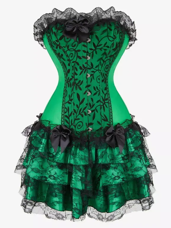 Skirts Green Layered Chic Fall Mini Women's Bottoms
