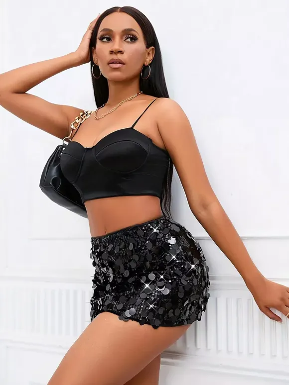 Skirts Nude Slim Fit Raised Waist Blend Sexy Winter Mini Women's Bottoms