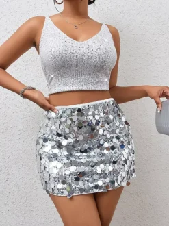 Skirts Nude Slim Fit Raised Waist Blend Sexy Winter Mini Women's Bottoms
