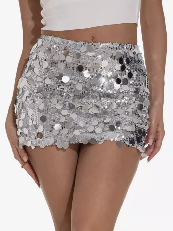 Skirts Silver Fall Mini Women's Bottoms