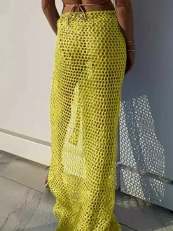 Skirts White Sexy Fishnet Summer Long Women's Bottoms