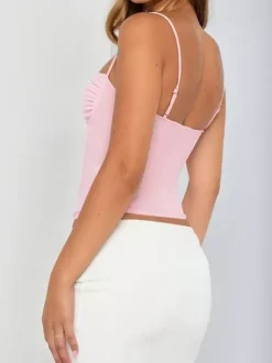 Sleek Halter Neck Women's Top - Sexy Backless Bodycon Tank - Minimalist Baddie Aesthetic Night Out Clubbing Cami 2026