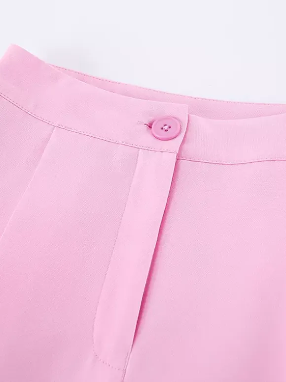 Sleeveless Blazer Set For Women Business Casual - Pink Chic Double Breasted Tailored Cut - 2026 Summer Work Outfit