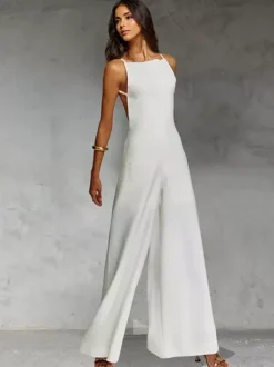 Sleeveless Jumpsuit With Wide-Leg For Women 2026