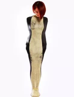 Sleeveless Women's Latex Catsuit Mummy Costume Cosplay