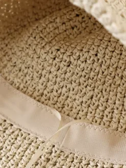 Small Brim Bucket Hat Sun Protection Beach Woven Straw Hat For Women 2026