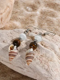 Small Conch Bohemian Earrings For Women 2026