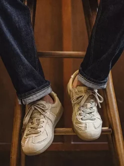 Sneakers For Men Cozy Canvas Round Toe Basket Sport Shoes