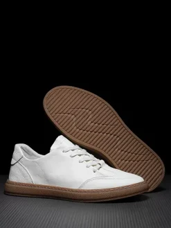 Sneakers For Men Comfy Leather Round Toe Basket Sport Shoes