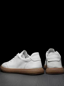 Sneakers For Men Comfy Leather Round Toe Basket Sport Shoes