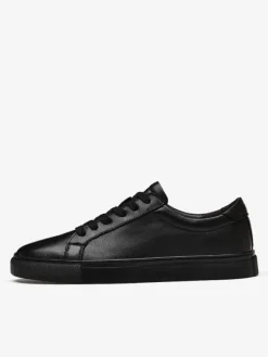 Sneakers For Men Fashion Leather Round Toe Basket Sport Shoes