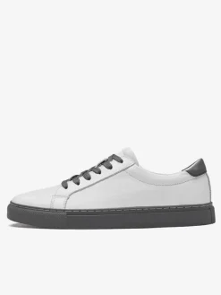 Sneakers For Men Fashion Leather Round Toe Basket Sport Shoes